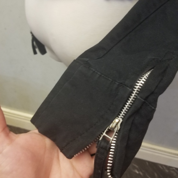 Taxi black bomber jacket metal buttons (Y5) - Picture 4 of 6